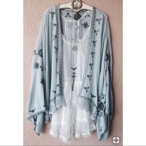 Free People Embroidered Kimono